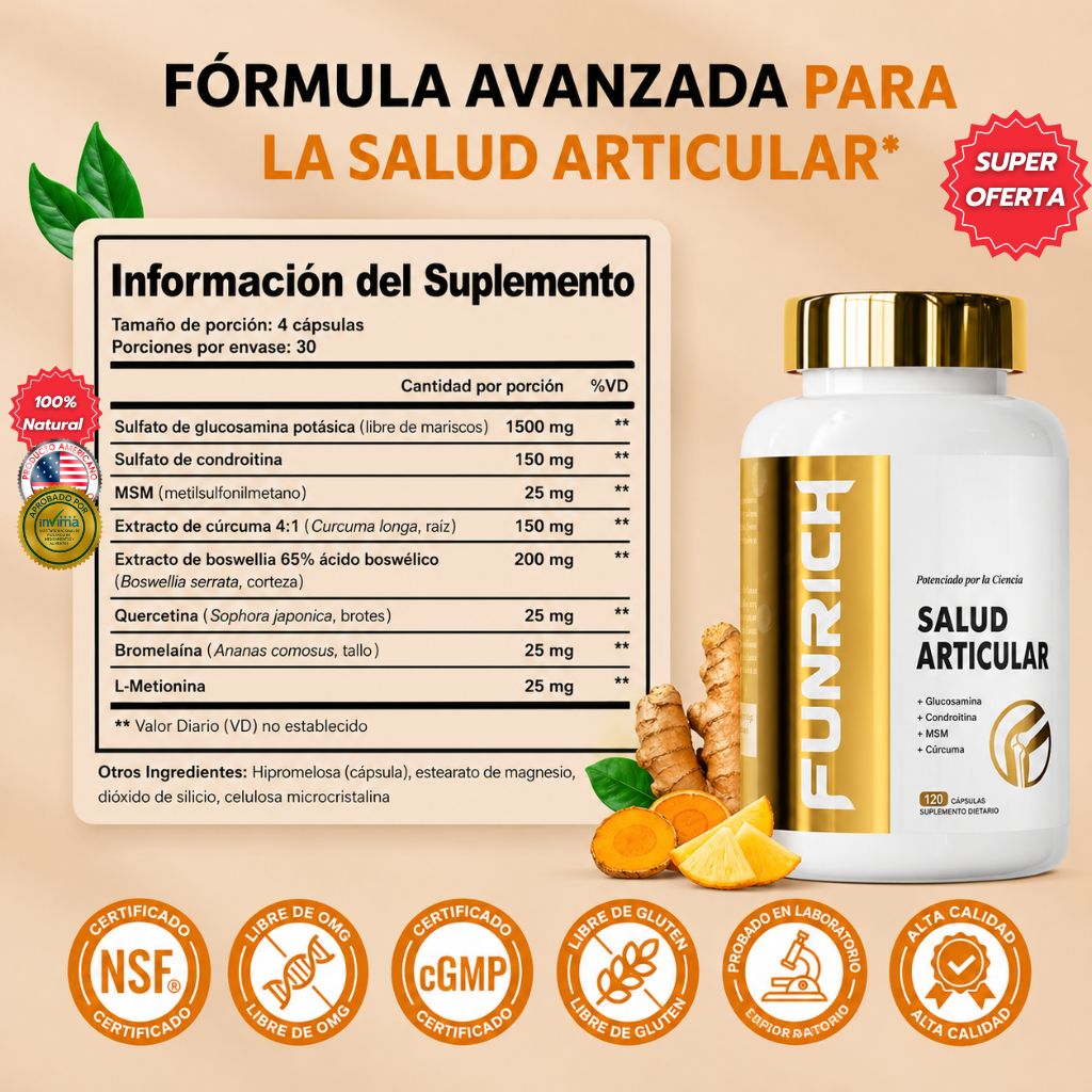 FUNRICH JOIN HEALTH™: Apoyo Diario Para Tus Articulaciones.